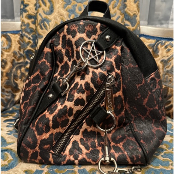 NEW Killstar gothic leopard print backpack - Picture 1 of 5